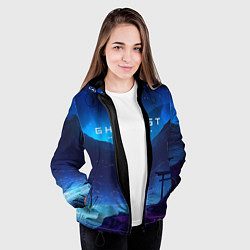 Куртка с капюшоном женская Ghost of Tsushima, цвет: 3D-черный — фото 2