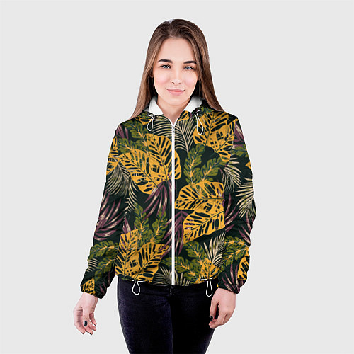 Женская куртка Тропический лес / 3D-Белый – фото 4