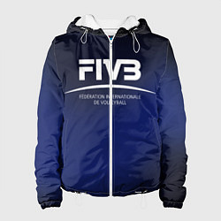 Куртка с капюшоном женская FIVB Volleyball, цвет: 3D-белый
