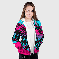 Куртка с капюшоном женская Roblox, цвет: 3D-белый — фото 2