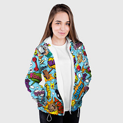 Куртка с капюшоном женская Pop art comics, цвет: 3D-белый — фото 2