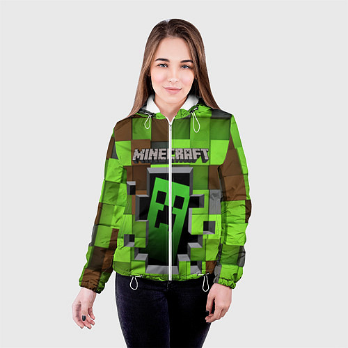 Женская куртка Minecraft / 3D-Белый – фото 4