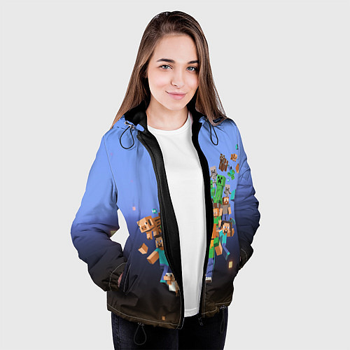 Женская куртка Minecraft / 3D-Черный – фото 3