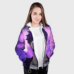 Куртка с капюшоном женская Поднятие уровня в одиночку, цвет: 3D-белый — фото 2