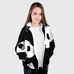 Куртка с капюшоном женская Panda, цвет: 3D-белый — фото 2