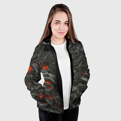 Женская куртка Застывшая лава / 3D-Черный – фото 3