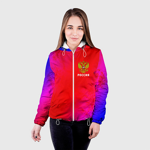Женская куртка РОССИЯ RUSSIA / 3D-Белый – фото 4