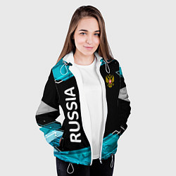 Куртка с капюшоном женская RUSSIA, цвет: 3D-белый — фото 2