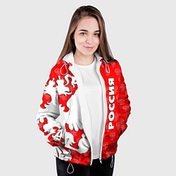 Куртка с капюшоном женская РОССИЯ, цвет: 3D-белый — фото 2