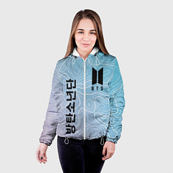 Куртка с капюшоном женская BTS БТС, цвет: 3D-белый — фото 2