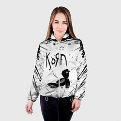 Куртка с капюшоном женская Korn, цвет: 3D-белый — фото 2