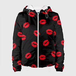 Куртка с капюшоном женская Поцелуи, цвет: 3D-белый