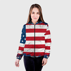 Куртка с капюшоном женская Америка, цвет: 3D-черный — фото 2