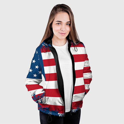 Женская куртка Америка / 3D-Черный – фото 3