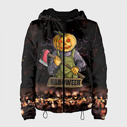 Куртка с капюшоном женская Halloween, цвет: 3D-черный
