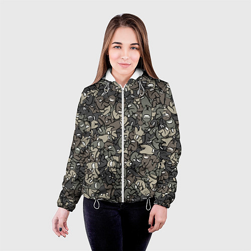 Женская куртка Камуфляж Амонг Ас / 3D-Белый – фото 4