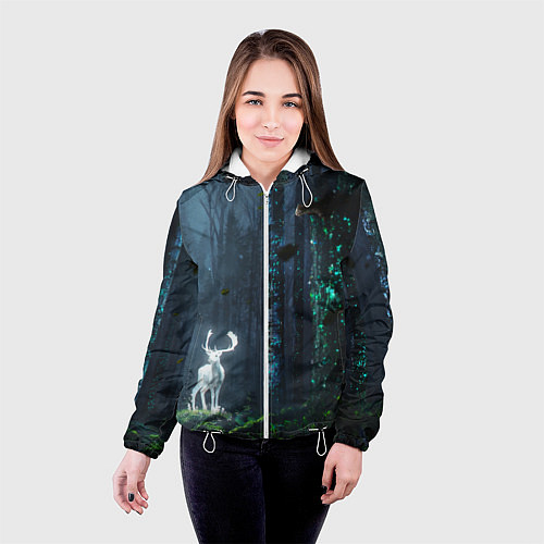 Женская куртка Олень / 3D-Белый – фото 4