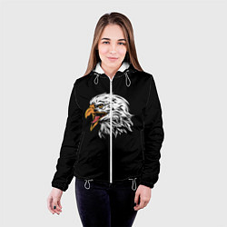 Куртка с капюшоном женская Орёл, цвет: 3D-белый — фото 2