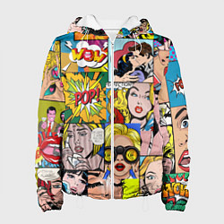Куртка с капюшоном женская Pop Art, цвет: 3D-белый