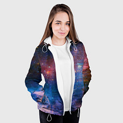 Куртка с капюшоном женская Glitch space, цвет: 3D-белый — фото 2
