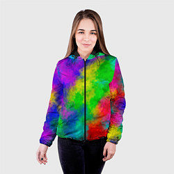 Куртка с капюшоном женская Multicolored, цвет: 3D-черный — фото 2