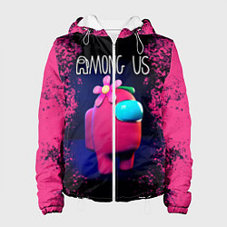 Куртка с капюшоном женская AMONG US, цвет: 3D-белый