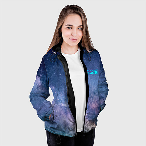 Женская куртка Услышь мой вой уже, это Voyager / 3D-Черный – фото 3