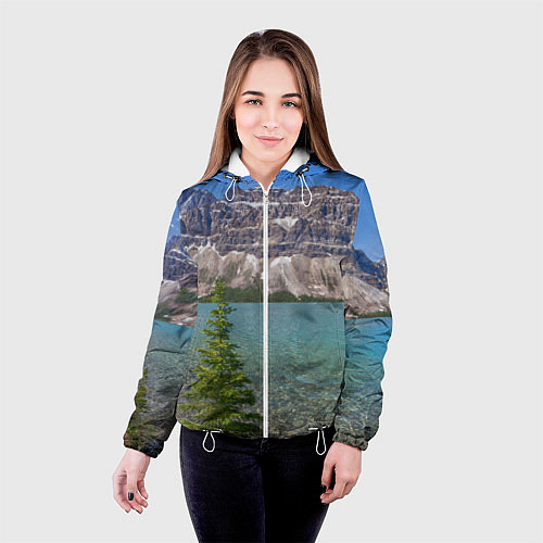 Женская куртка Горное озеро / 3D-Белый – фото 4