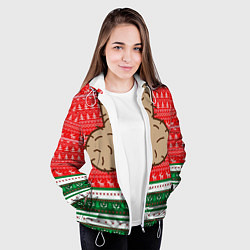 Куртка с капюшоном женская НОВЫЙ ГОД LITTLE BIG, цвет: 3D-белый — фото 2