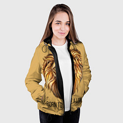 Куртка с капюшоном женская Рождённый быть львом, цвет: 3D-черный — фото 2