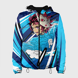 Куртка с капюшоном женская ДЫХАНИЕ ВОДЫ, цвет: 3D-черный