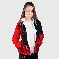 Куртка с капюшоном женская AMONG US, цвет: 3D-белый — фото 2