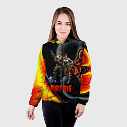 Куртка с капюшоном женская FORTNITE S, цвет: 3D-черный — фото 2