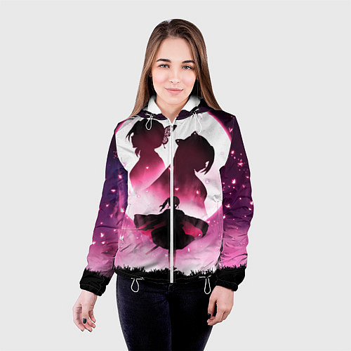 Женская куртка Столп Бабочки / 3D-Белый – фото 4
