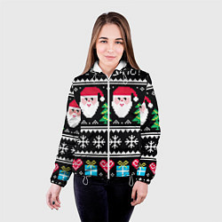 Куртка с капюшоном женская Ho! Ho! Ho!, цвет: 3D-белый — фото 2