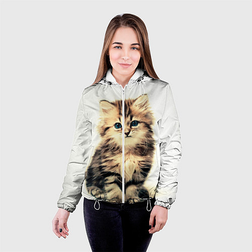 Женская куртка Котёнок / 3D-Белый – фото 4