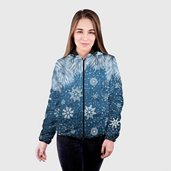 Куртка с капюшоном женская Снежное Настроенние, цвет: 3D-черный — фото 2