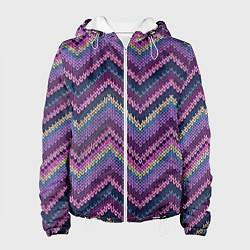 Куртка с капюшоном женская Вязь, цвет: 3D-белый