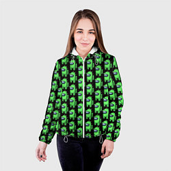 Куртка с капюшоном женская Among Us Crocodile, цвет: 3D-белый — фото 2