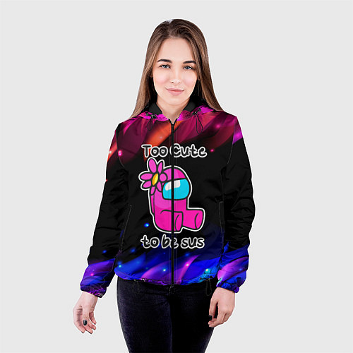 Женская куртка Pink Among Us / 3D-Черный – фото 4