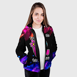 Куртка с капюшоном женская Pink Among Us, цвет: 3D-черный — фото 2