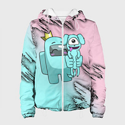 Куртка с капюшоном женская AMONG US, цвет: 3D-белый