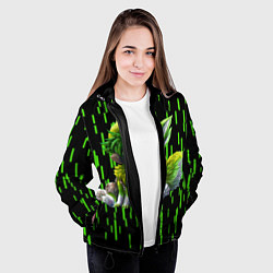 Куртка с капюшоном женская Protogen music, цвет: 3D-черный — фото 2