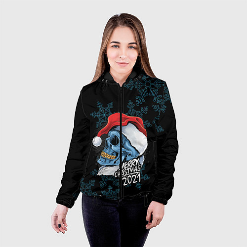 Женская куртка Bad Santa Claus / 3D-Черный – фото 4