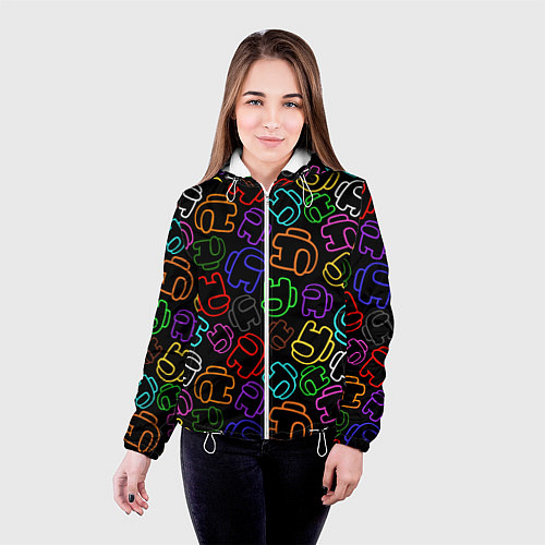 Женская куртка AMONG US NEON / 3D-Белый – фото 4