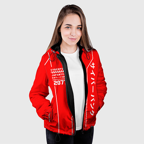 Женская куртка CYBERPUNK FASHION / 3D-Черный – фото 3
