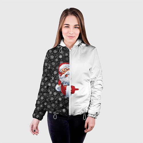 Женская куртка Дедушка Мороз / 3D-Белый – фото 4