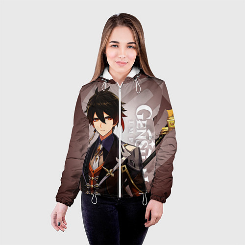 Женская куртка GENSHIN IMPACT, ЧЖУН ЛИ / 3D-Белый – фото 4