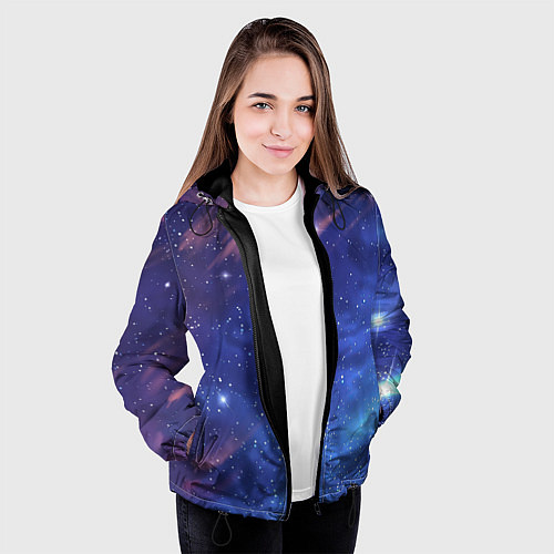 Женская куртка Звёздное небо / 3D-Черный – фото 3