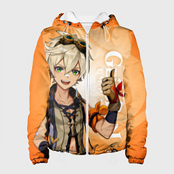 Куртка с капюшоном женская GENSHIN IMPACT, БЕННЕТ, цвет: 3D-белый